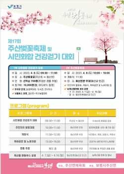 제17회 주산벚꽃축제 포스터.