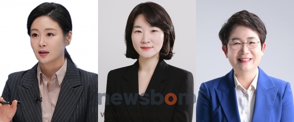 (좌측부터) 이경 더불어민주당 상근부대변인, 이지혜 장철민 의원 국회보좌관, 박정현 전 대덕구청장.